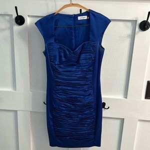 Calvin Klein midi dress, size 2, royal blue